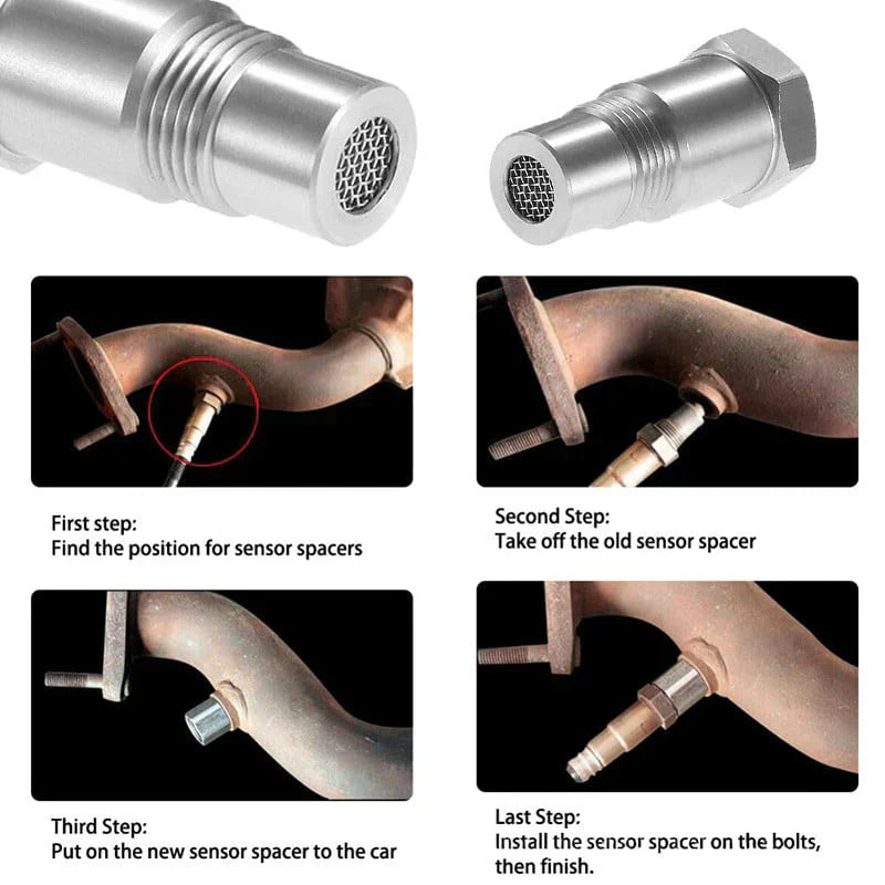O2 Sensor Adapter M18x1.5 Exhaust CEL Fix Eliminator - Tophatter Daily Deals