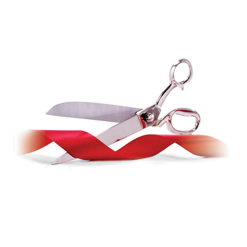 Premium 12-Inch Gold or Nickel Ribbon-Cutting Ceremony Scissors Silver - Tophatter Daily Deals