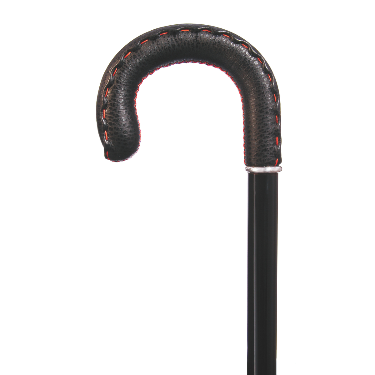 Bond Street Luxe Leather Cane - Italian Craftsmanship & Style - Tophatter Daily Deals