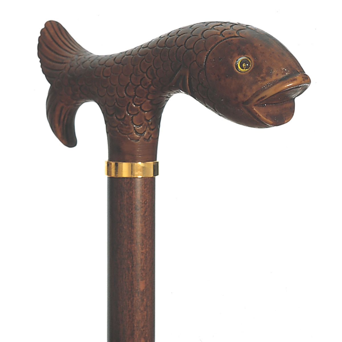 Trout Walking Stick - Brown - Tophatter Daily Deals