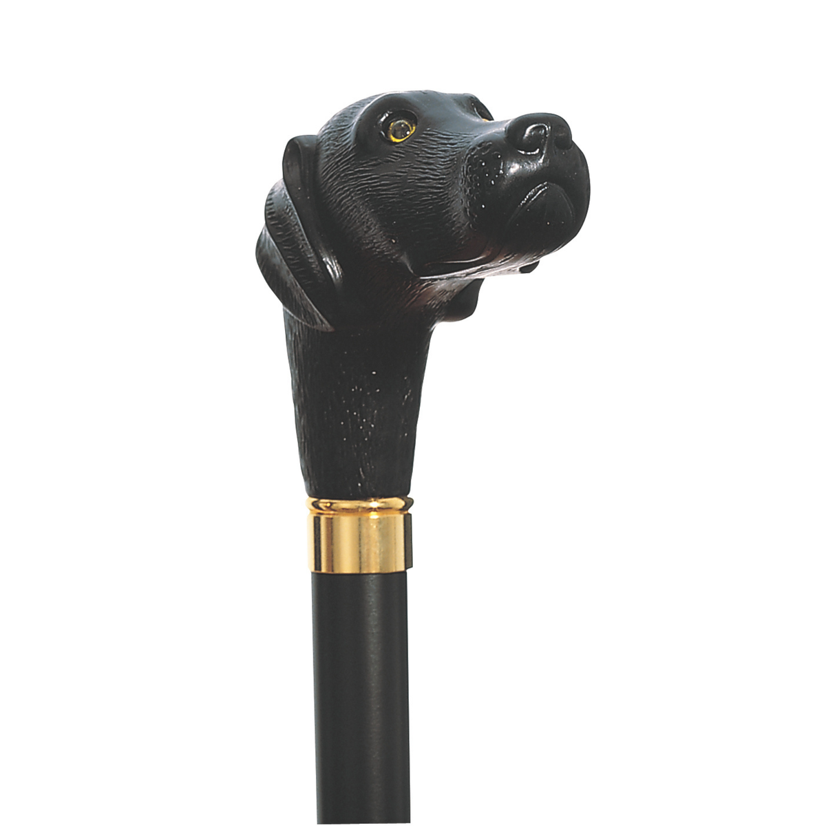Italian Craft Black Lab Walking Cane with Durable Acetate Handle - Tophatter Daily Deals