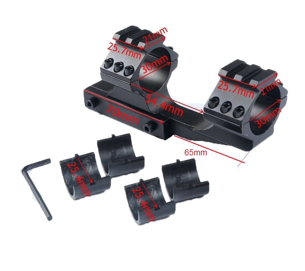 1"/30MM DOVETAIL MOUNT RING, OFFSET WITH PIC. CAPS - Tophatter's Army Deals OPTICS & SCOPES - Tophatter Daily Deals