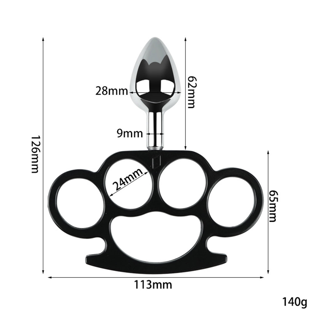 New Products Anal Plugs Metal Finger Tiger Anal Plugs Rear Anal Plugs Adult Erotic Sex Products Anal Plugs Black Medium - Tophatter Daily Deals