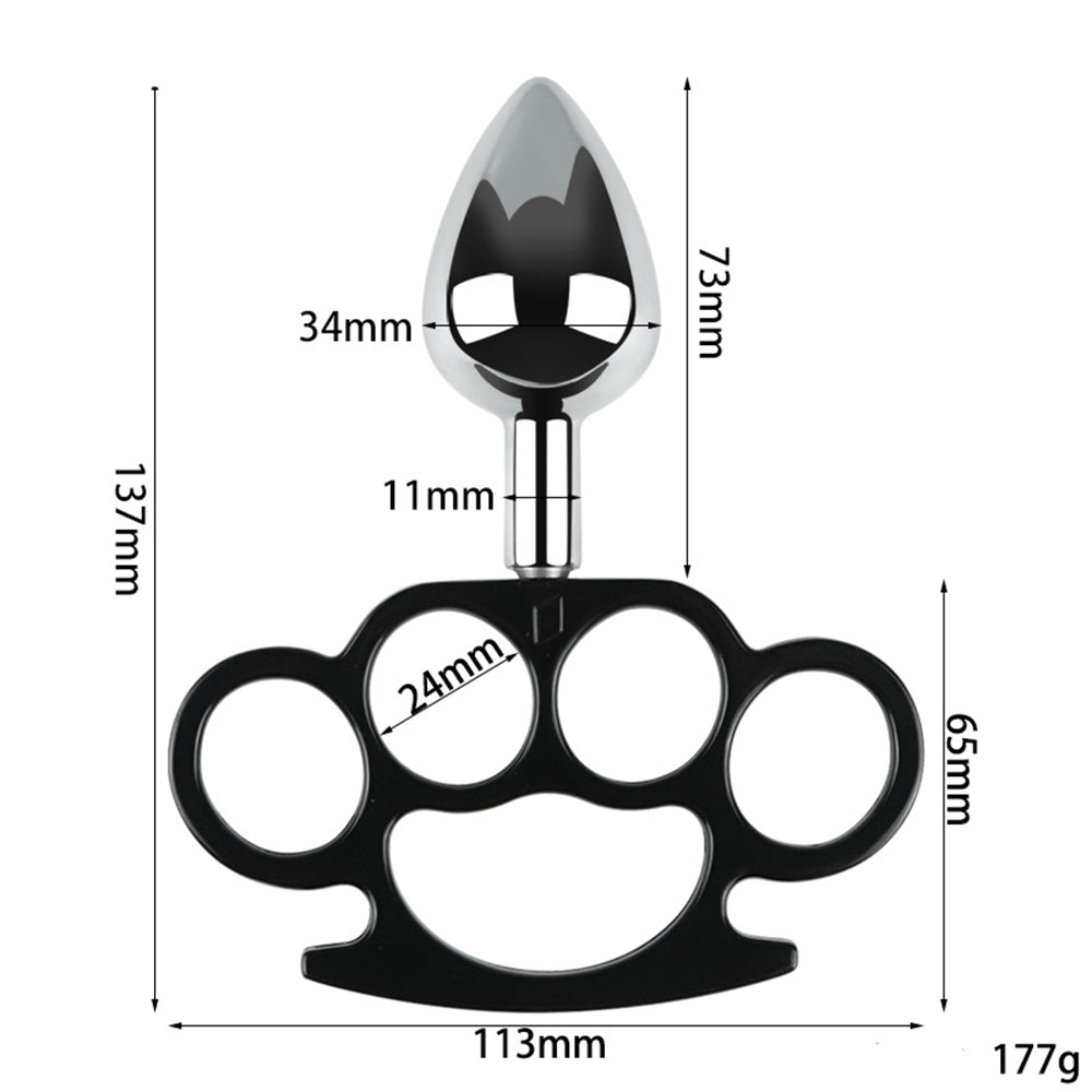 New Products Anal Plugs Metal Finger Tiger Anal Plugs Rear Anal Plugs Adult Erotic Sex Products Anal Plugs Black Large - Tophatter Daily Deals