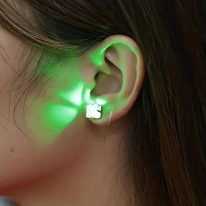 1 Pair Cool Colorful Flashing Earrings Glowing In The Dark - Tophatter Daily Deals