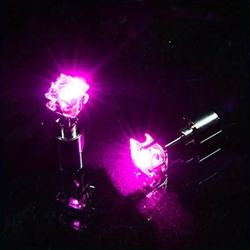 1 Pair Cool Colorful Flashing Earrings Glowing In The Dark - Tophatter Daily Deals