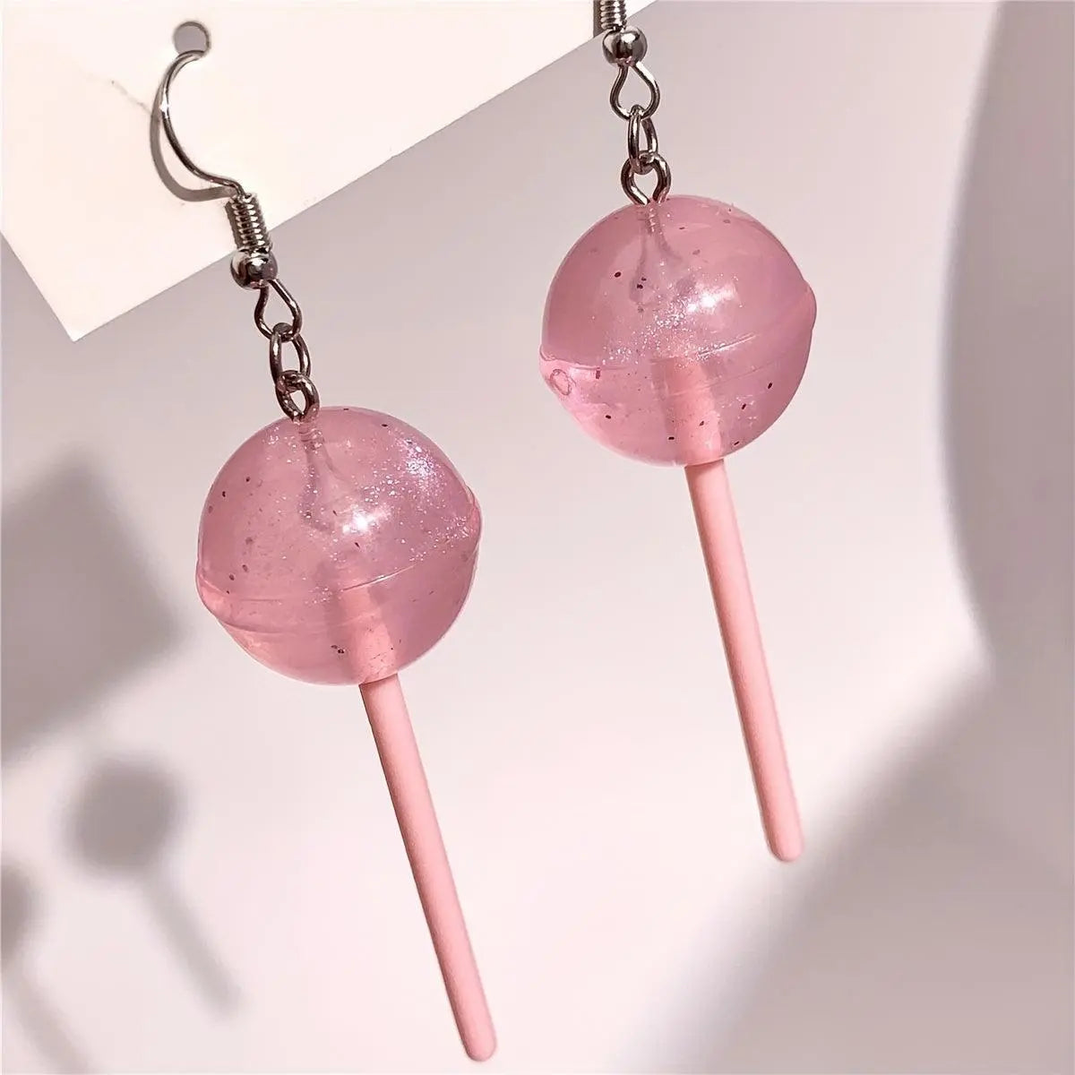 1 Pair Of Y2k Style Drop Earrings Pink Lollipop - Tophatter Daily Deals