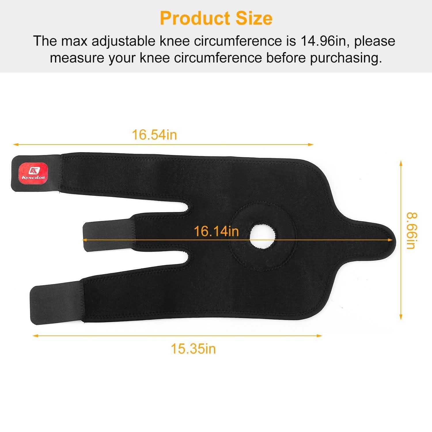 1-Pair: Adjustable Knee Support Compression Health & Wellness - Tophatter Daily Deals