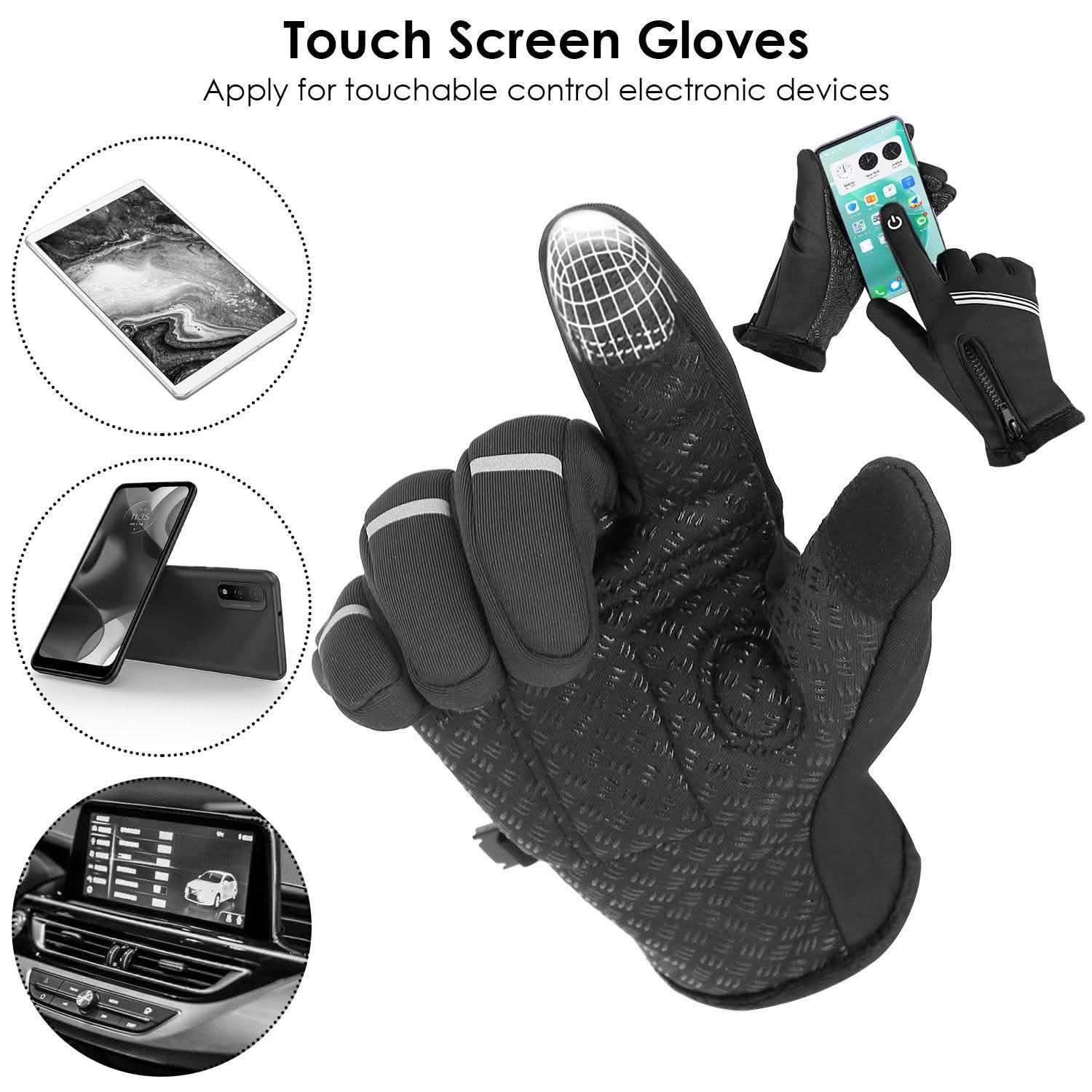 1-Pair: Winter Touchscreen Thermal Gloves Outdoor Recreation - Tophatter Daily Deals
