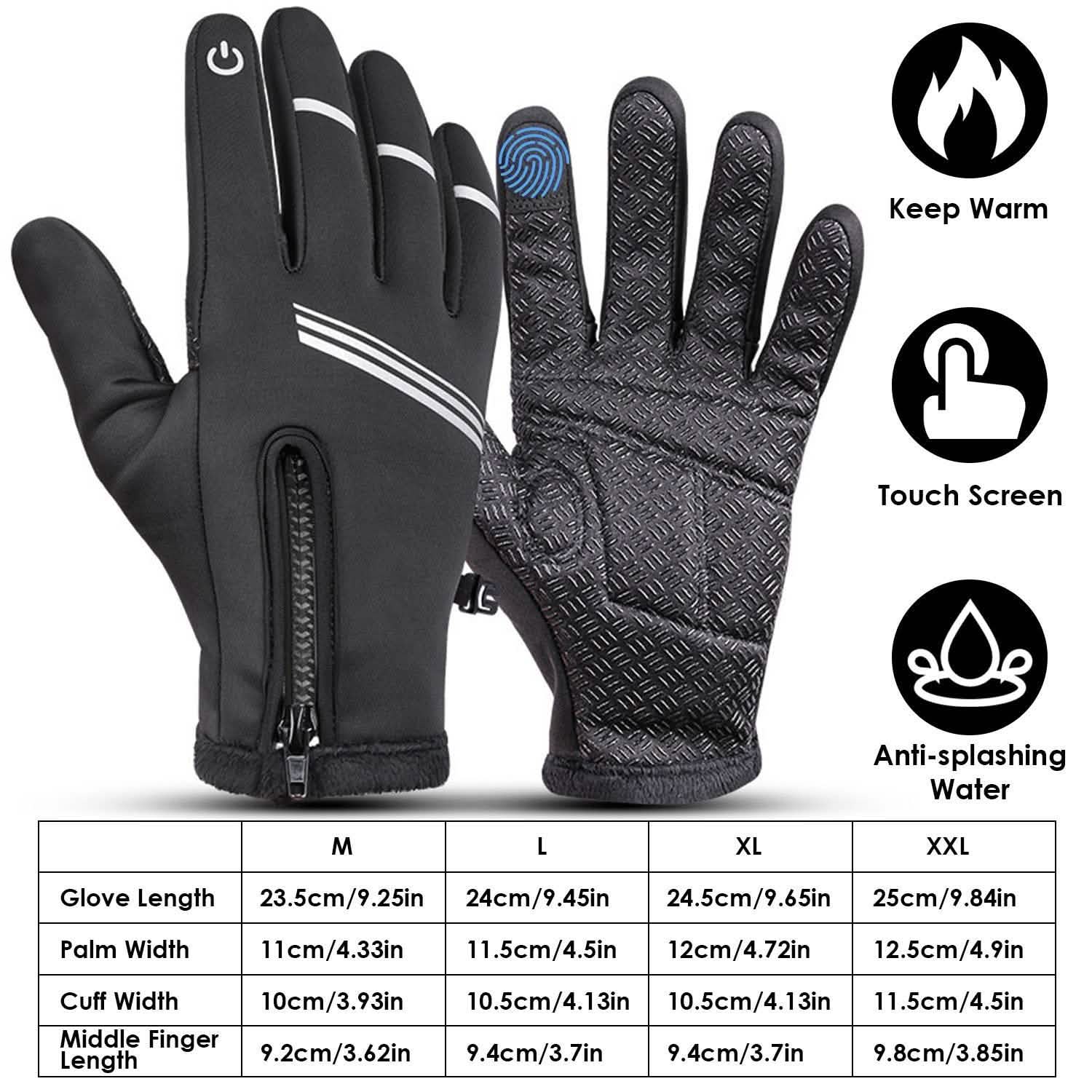 1-Pair: Winter Touchscreen Thermal Gloves Outdoor Recreation - Tophatter Daily Deals