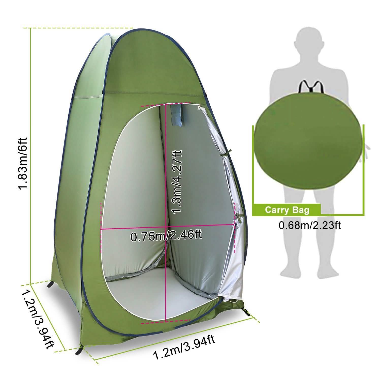Outdoor Pop Up Toilet Tent Outdoor Recreation - Tophatter Daily Deals