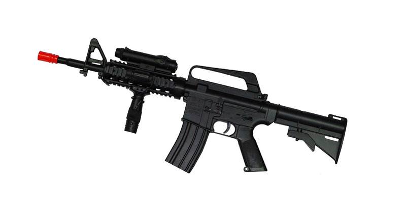 M16A4 M16 Style Airsoft Spring Action Military Assault Rifle - TOPHATTER'S ARMORY DEALS Collectible Weapons - Tophatter Daily Deals