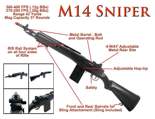 M160-A1 M14 M1 Garand Spring Airsoft Sniper Rifle Scale 1:1 Real Bolt Metal Core - TOPHATTER'S ARMORY DEALS Collectible Weapons - Tophatter Daily Deals