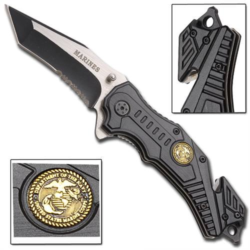 Spring Assist - 'Legal Auto Knife' - Military U.S. Marines Rescue - TOPHATTER'S ARMORY DEALS Collectible Weapons - Tophatter Daily Deals