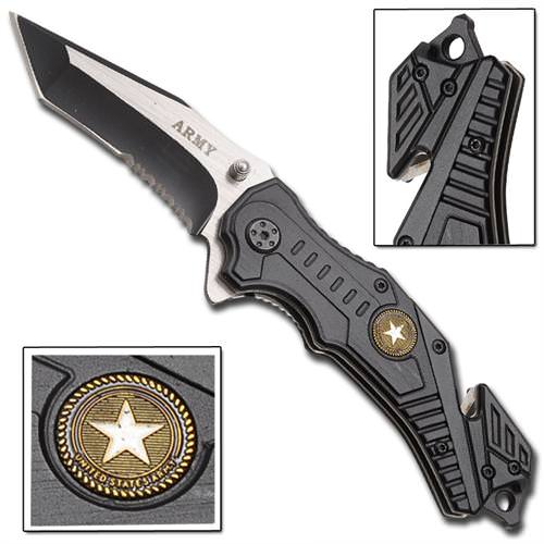 Spring Assist - 'Legal Auto Knife' - Military U.S. Army Rescue - TOPHATTER'S ARMORY DEALS Collectible Weapons - Tophatter Daily Deals