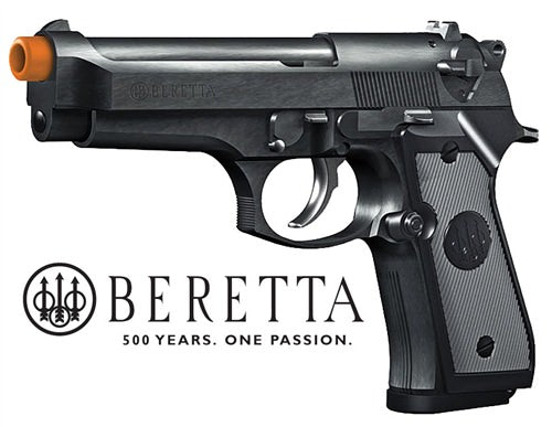 Beretta 92FS Spring Airsoft Pistol BLACK Full Trademarks by Umarex - TOPHATTER'S ARMORY DEALS Collectible Weapons - Tophatter Daily Deals