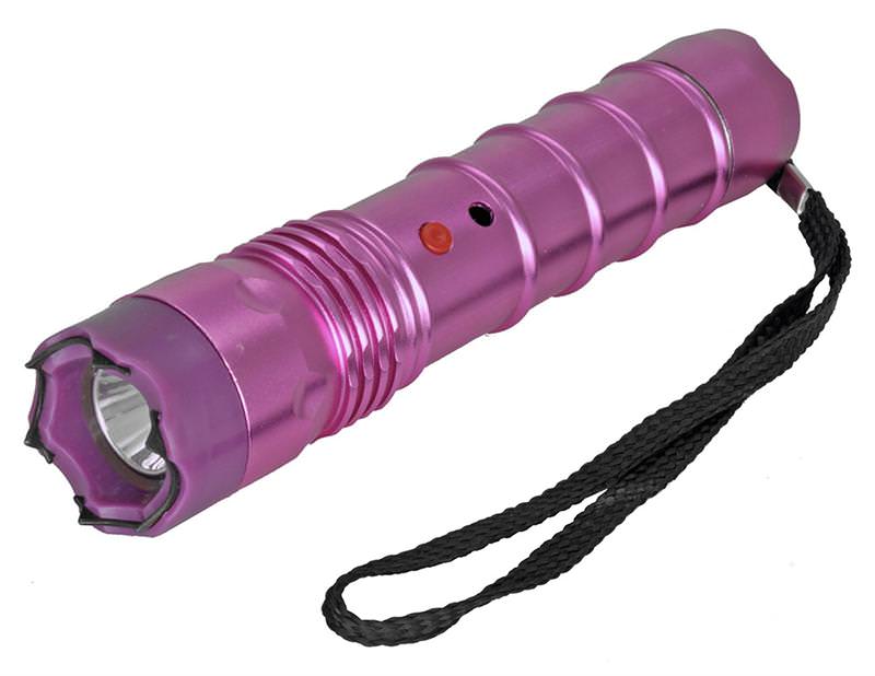 Mini Volta Tactical Stun Gun 3 Million Volts With 180 Lumens FlashLight Pink Collectible Weapons - Tophatter Daily Deals
