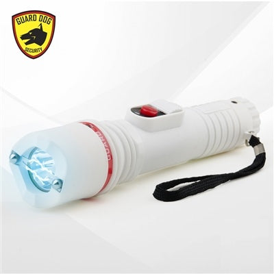 White Security 6,000,000 Volt Flashlight Stun Gun with 4 Prongs Collectible Weapons - Tophatter Daily Deals