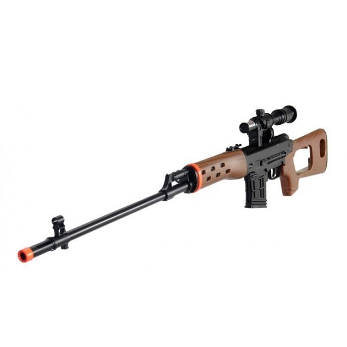 Dragunov Airsoft Tactical Sniper Rifle Laser Scope Spring Pull Bolt Action WOOD - Tophatter Daily Deals