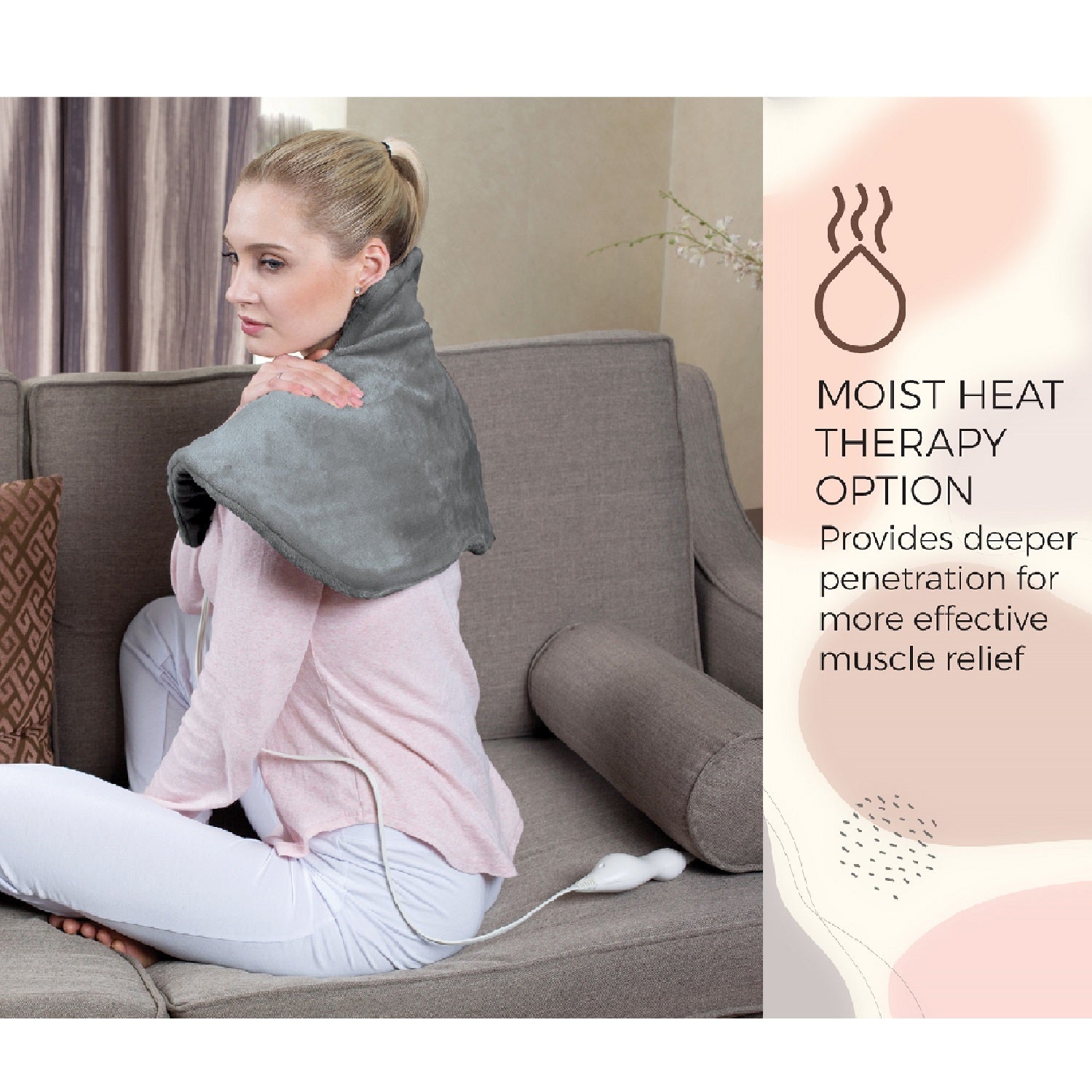 Pursonic Electric Neck & Shoulder Heating Pad Massagers & Wraps - Tophatter Daily Deals
