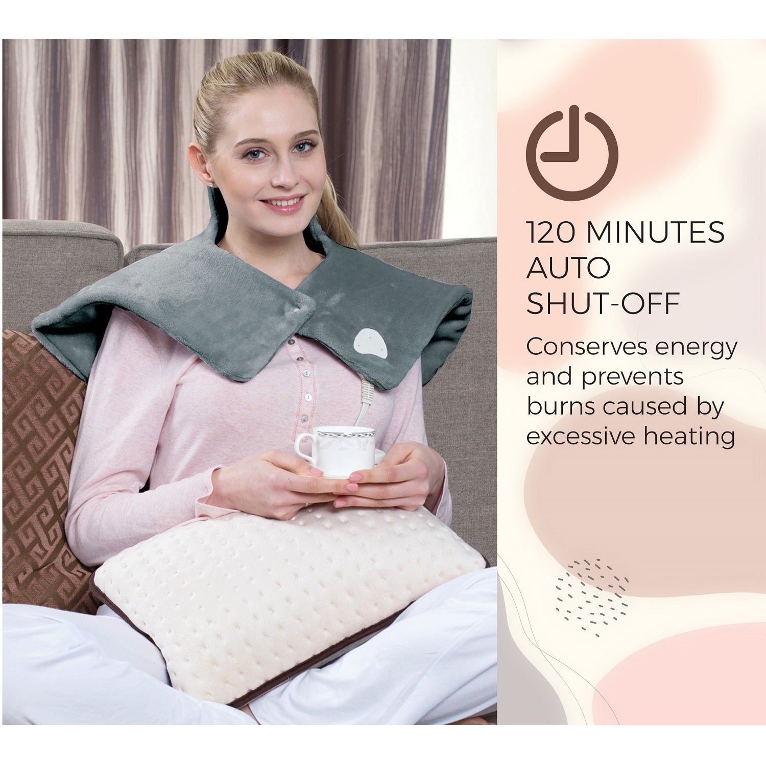 Pursonic Electric Neck & Shoulder Heating Pad Massagers & Wraps - Tophatter Daily Deals