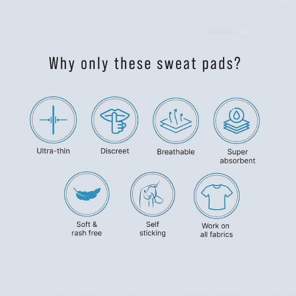 Underarms Pads for Sweating - 10-100x Disposable Sweat Pads Patches Antiperspirant Underarm Armpit Guard Sheet Apparel & Accessories - Tophatter Daily Deals