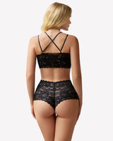 2 Piece Lace Bra and Panty Set Lingerie Sets-Bra Sets - Tophatter Daily Deals