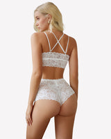 2 Piece Lace Bra and Panty Set Lingerie Sets-Bra Sets - Tophatter Daily Deals