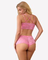 2 Piece Lace Bra and Panty Set Lingerie Sets-Bra Sets - Tophatter Daily Deals