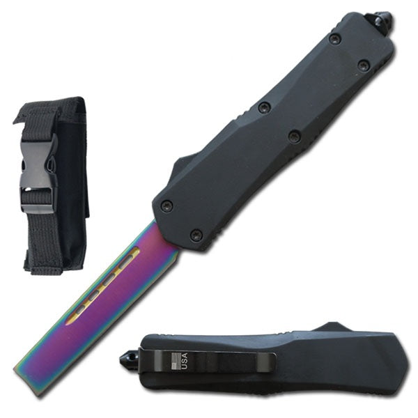9" Titanium Razor Blade Automatic OTF Combat Knife - Tophatter's Guns'N'Weapons Store - FREE SHIPPING Collectible Weapons - Tophatter Daily Deals