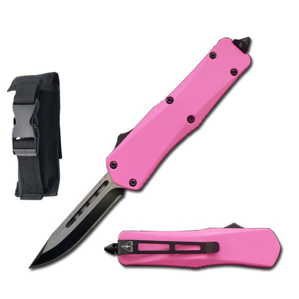 7" Pink Tactical Recon OTF Combat Knife - Tophatter's Inc. Weapons Store Online Collectible Weapons - Tophatter Daily Deals