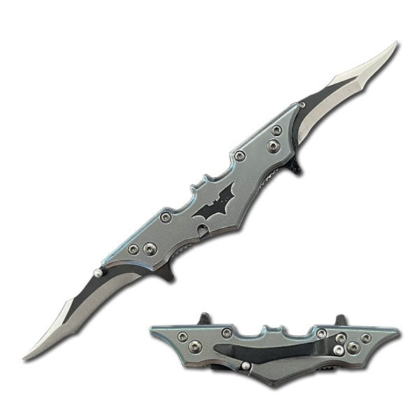 3.75" Closed Double Bladed Midnight Spring Assist Knife - TOPHATTER'S ARMORY DEALS Collectible Weapons - Tophatter Daily Deals