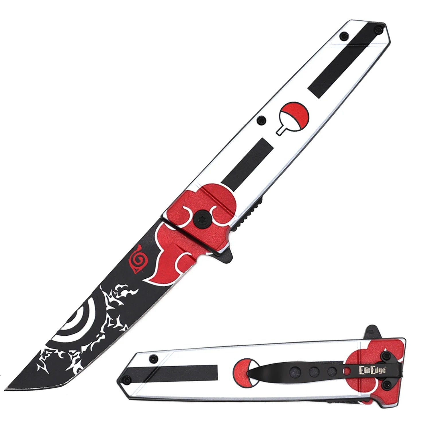 9" Sasuke Kusanagi Grass Cutter Anime Spring Assisted Pocket Knife Collectible Weapons - Tophatter Daily Deals