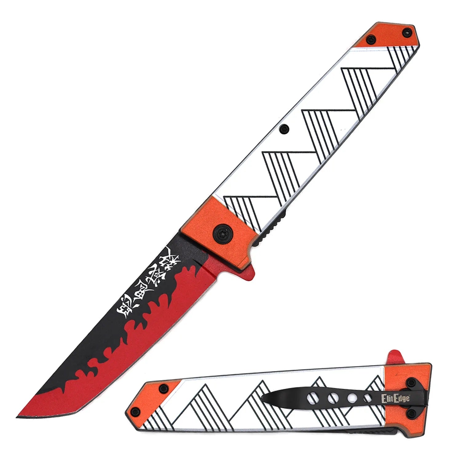 9" Demon Slayer Anime Spring Assisted Pocket Knife - TOPHATTER'S ARMORY DEALS Collectible Weapons - Tophatter Daily Deals