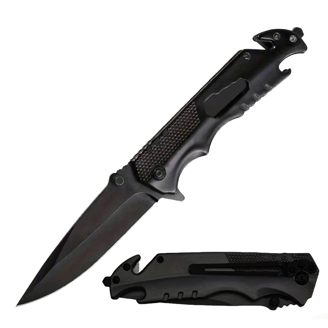 5-in-1 Multi-Tool Spring Assist Folding Camping Knife Collectible Weapons - Tophatter Daily Deals