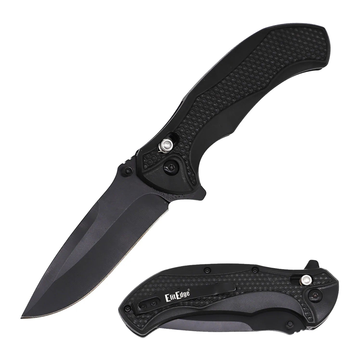 4.75" Closed Black Spring Assisted Axis Lock Folding Knife Collectible Weapons - Tophatter Daily Deals