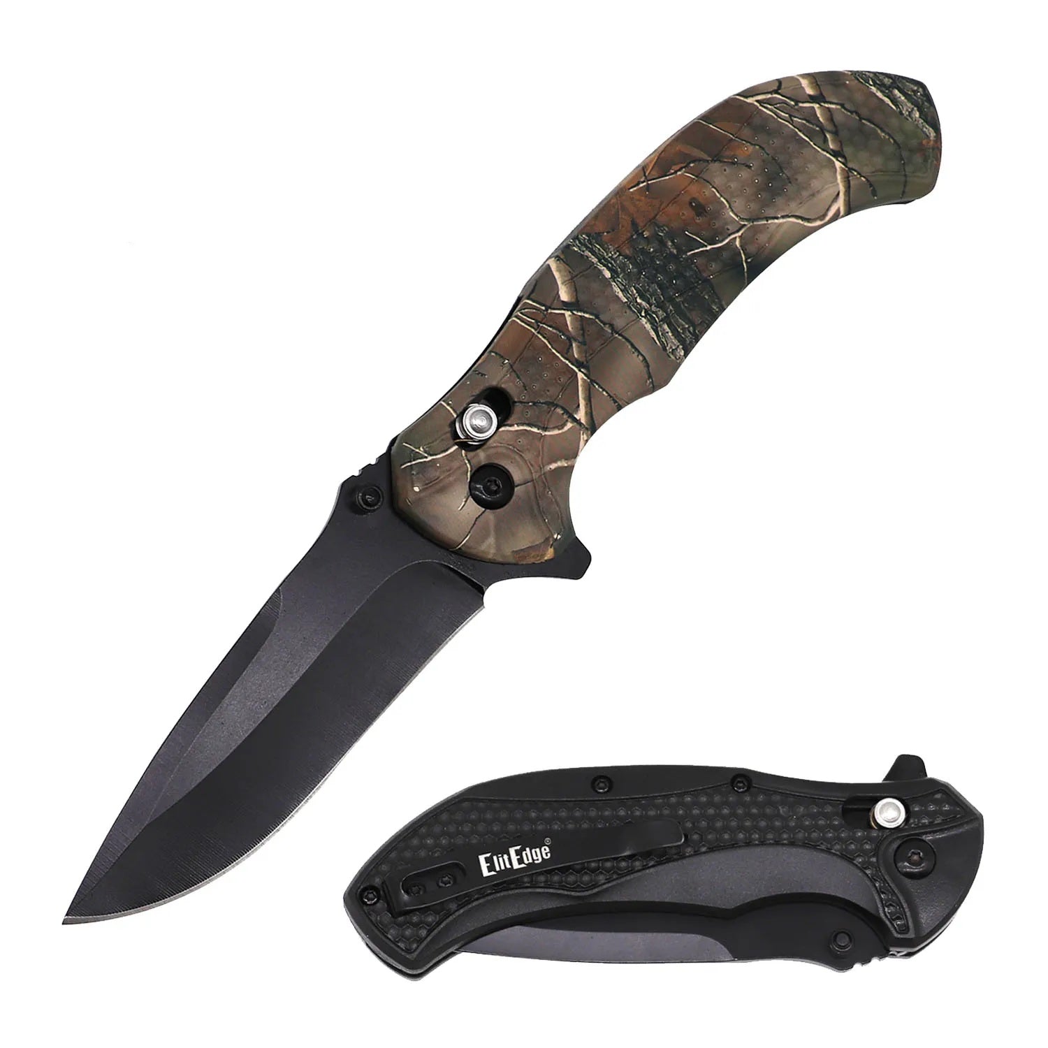 4.75" Closed Camo Handle Spring Assisted Axis Lock Folding Knife - Tophatter's Army Products & Self Defense Collectible Weapons - Tophatter Daily Deals