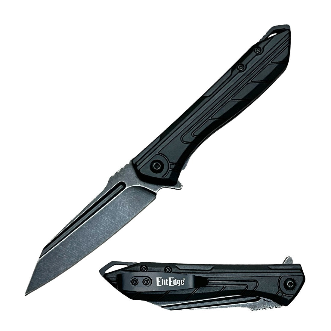 7.75" Tactical Spring Assisted Wharncliffe Blade Pocket Knife Collectible Weapons - Tophatter Daily Deals