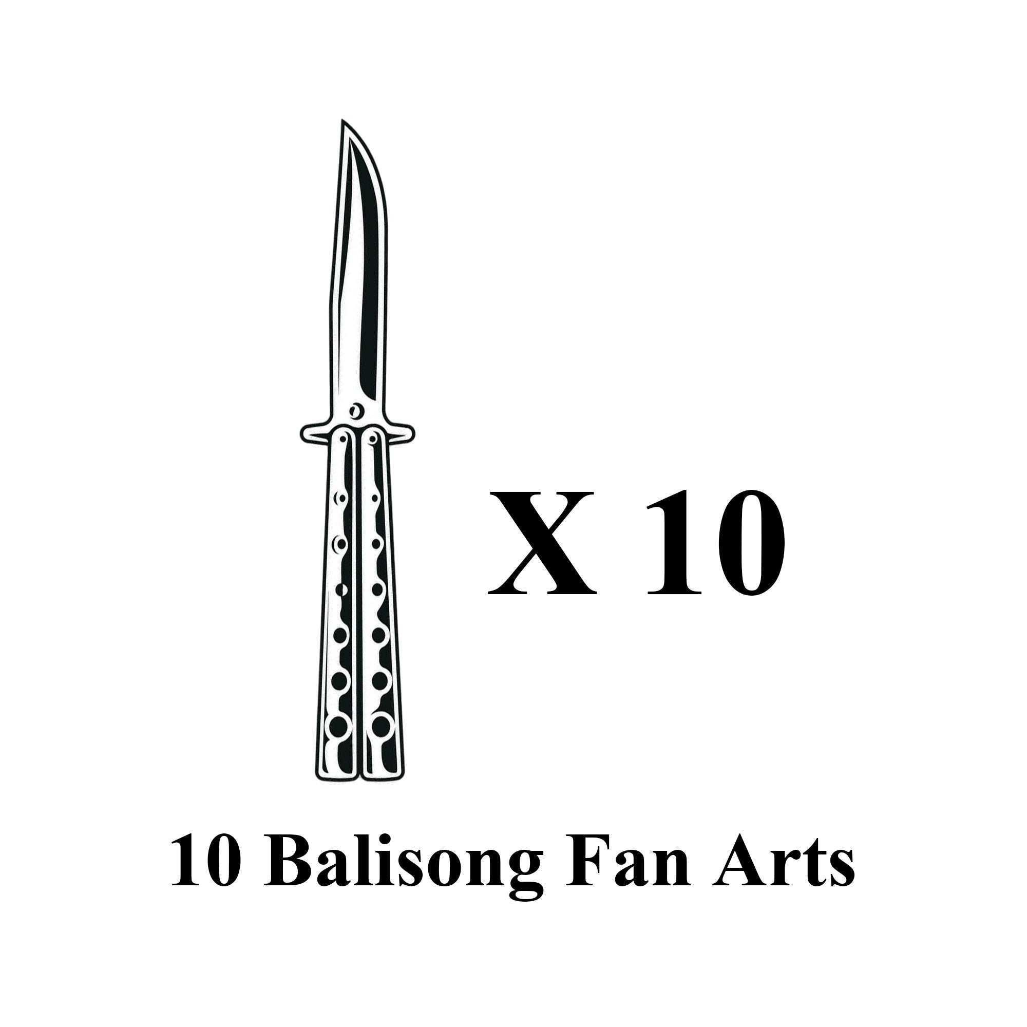 Anime Balisong Fan Arts Mystery Prize Pack Random 10 PCS - Tophatter Daily Deals
