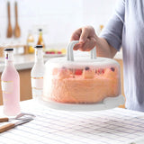 10" Cake Storage Container with Handle Plastic Cake Box Kitchen Storage - Tophatter Daily Deals