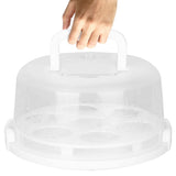 10" Cake Storage Container with Handle Plastic Cake Box Kitchen Storage - Tophatter Daily Deals
