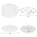 10" Cake Storage Container with Handle Plastic Cake Box Kitchen Storage - Tophatter Daily Deals