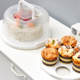 10" Cake Storage Container with Handle Plastic Cake Box Kitchen Storage - Tophatter Daily Deals