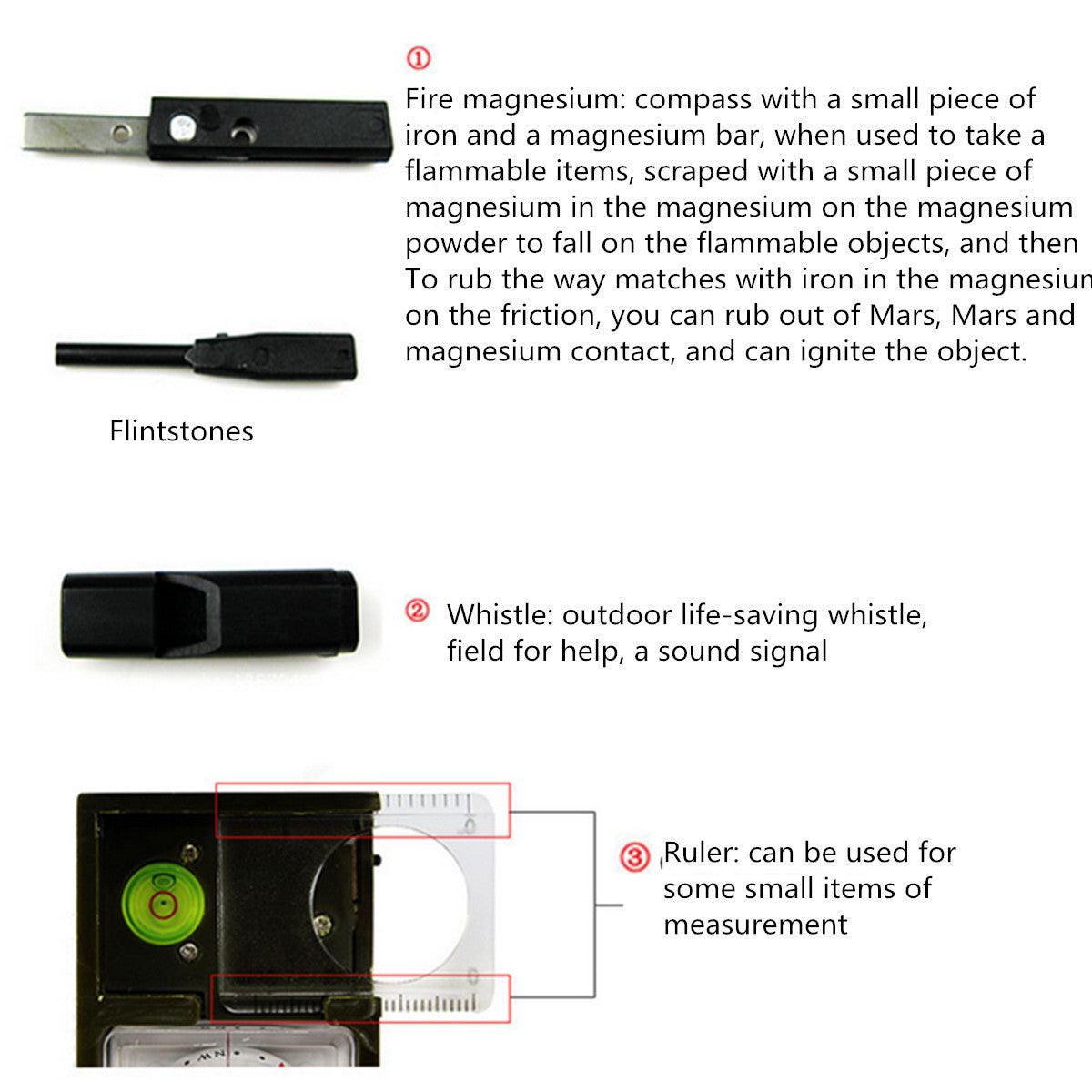 10-IN-1 PORTABLE PROFESSIONAL MULTITOOL COMPASS - Tophatter's Army Deals OUTDOOR - Tophatter Daily Deals