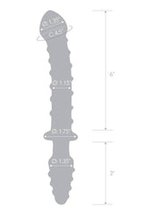 Gläs - Mr. Swirly - 10" Textured Glass Double Ended Dildo - Blue Sex Toy - Tophatter Daily Deals