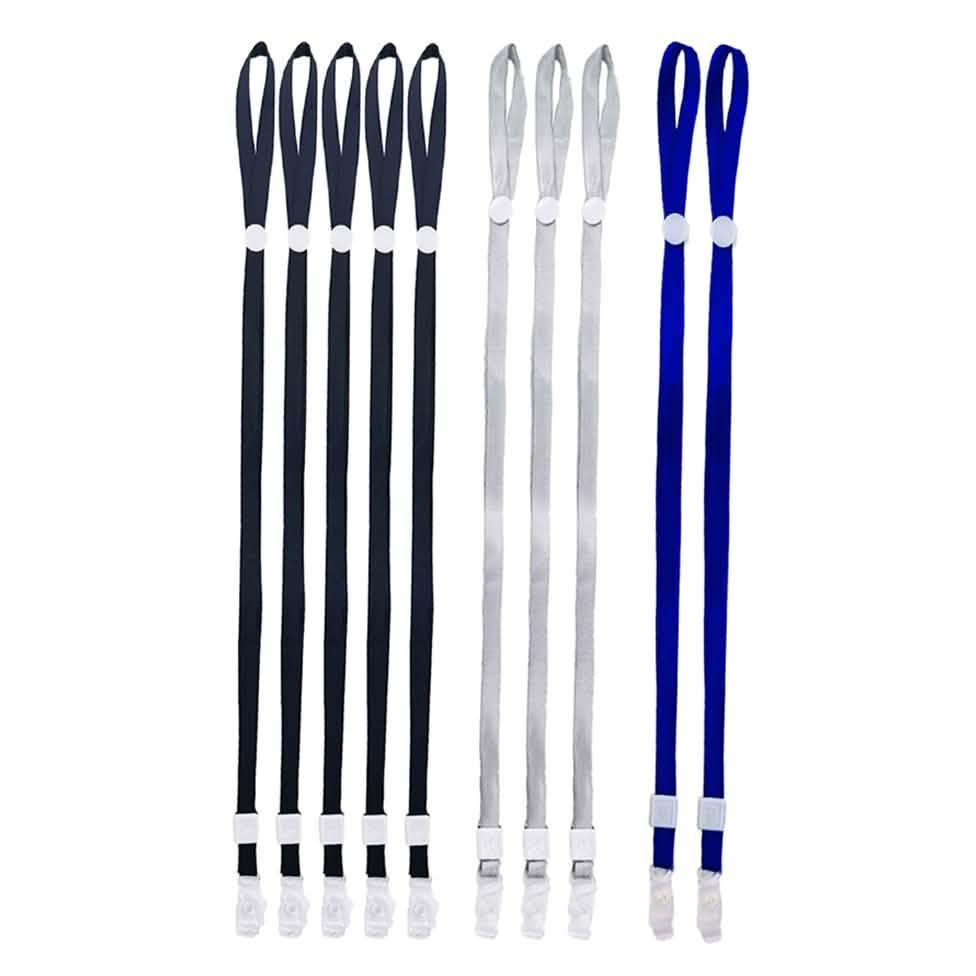 10-Pack: Adjustable Face Mask Loop Extender Id Name Badges CDC Card Holder Lanyards Face Masks & PPE - Tophatter Daily Deals