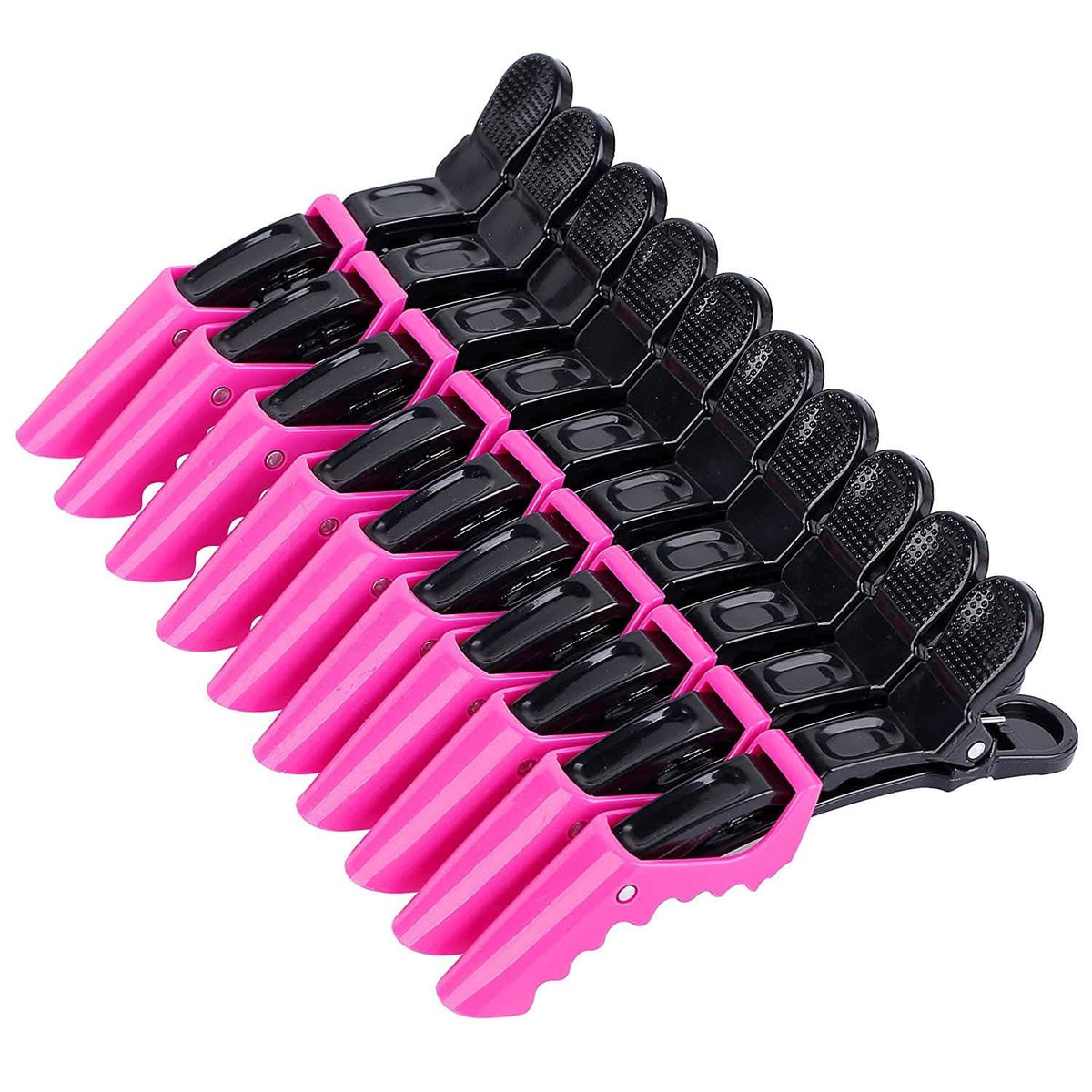 10-Pack: Alligator Styling Sectioning Clips Hot Pink Beauty & Personal Care - Tophatter Daily Deals