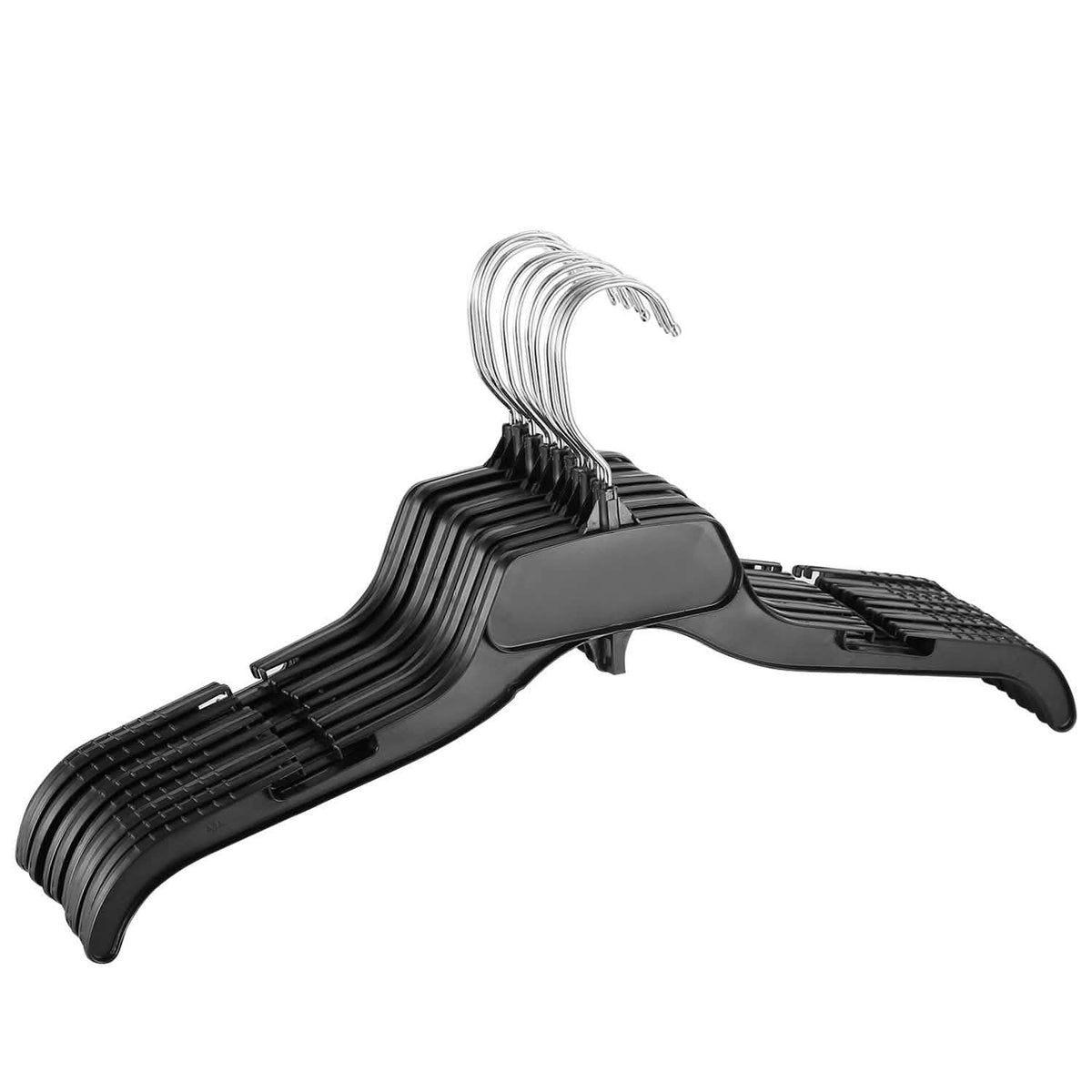 10-Pack: Clothes Hanger Non-Slip Notched Space-Saving Storage & Organization - Tophatter Daily Deals