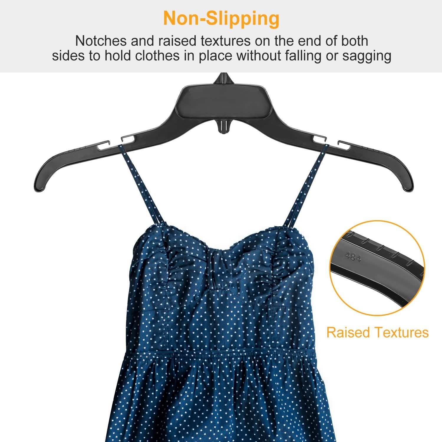 10-Pack: Clothes Hanger Non-Slip Notched Space-Saving Storage & Organization - Tophatter Daily Deals