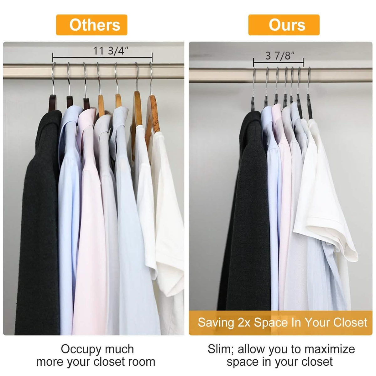 10-Pack: Clothes Hanger Non-Slip Notched Space-Saving Storage & Organization - Tophatter Daily Deals